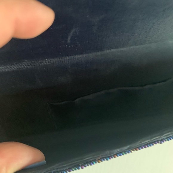 blue with multicolored beads clutch - Picture 6 of 6